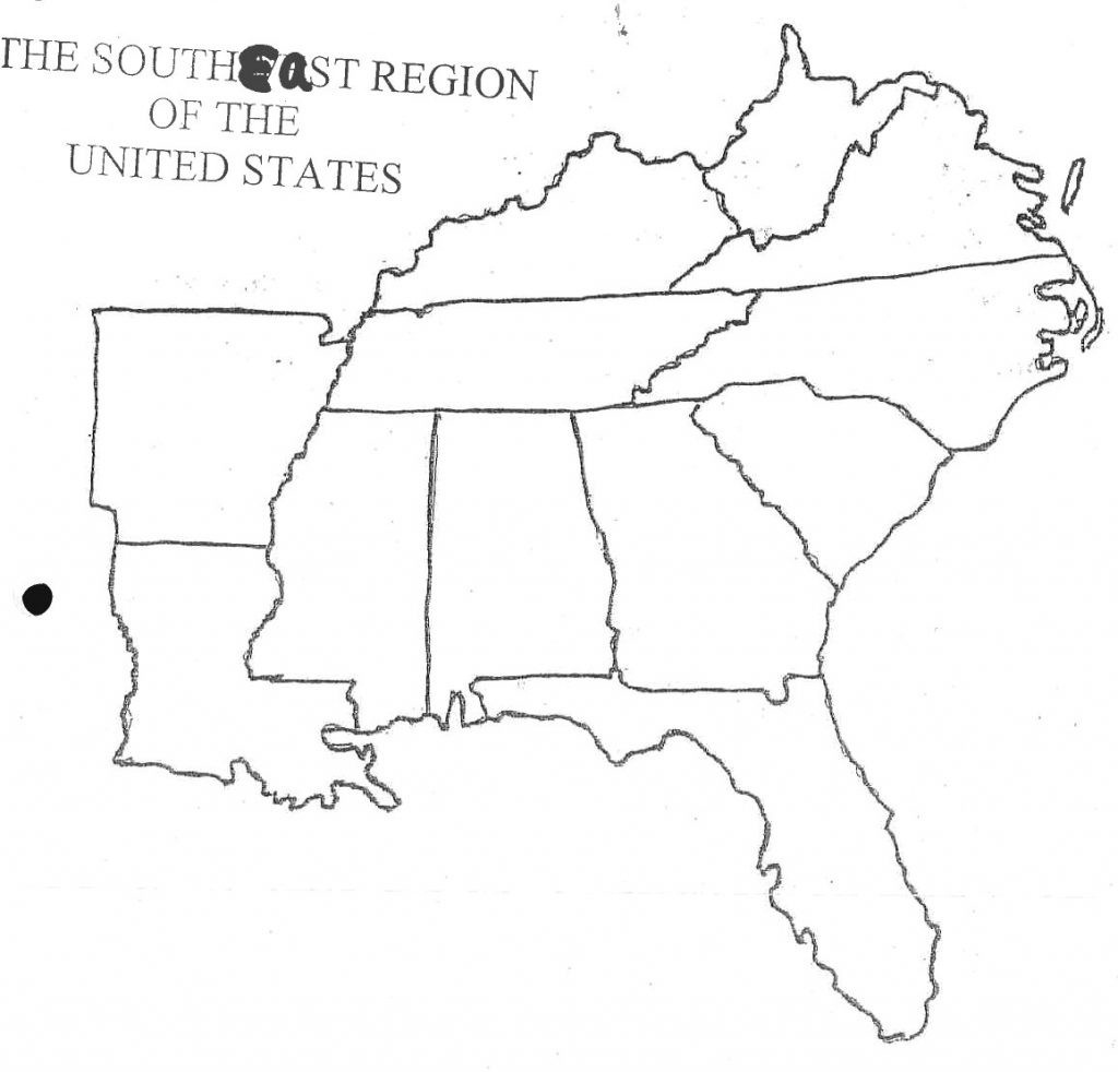 Map Of Southeast Us States - Maplewebandpc - Southeast States Map Printable