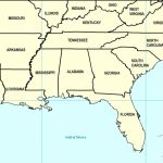 Map Of Southeast Us States | Sitedesignco   Printable Map Of Southeast United States