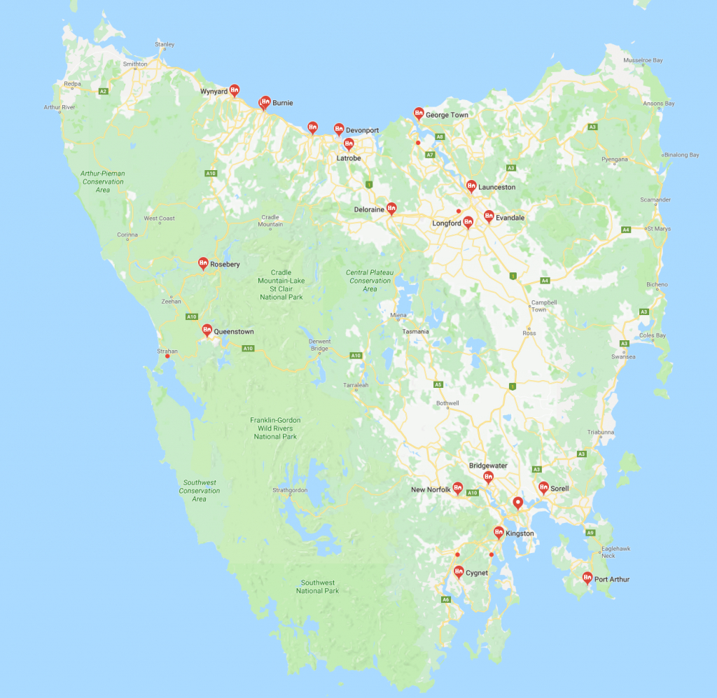 Map Of Tasmania | Tasmania Travel Guide - Printable Map Of Tasmania