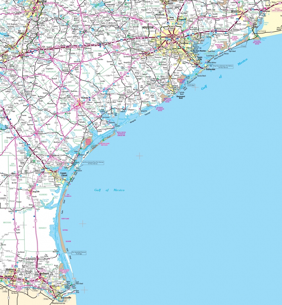 Map Of Texas Coast Alice Texas Map 