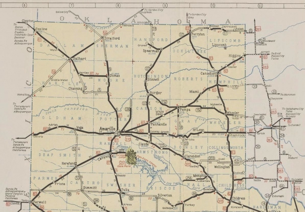 Map Of Texas Panhandle And Travel Information | Download Free Map Of - Texas Panhandle Road Map
