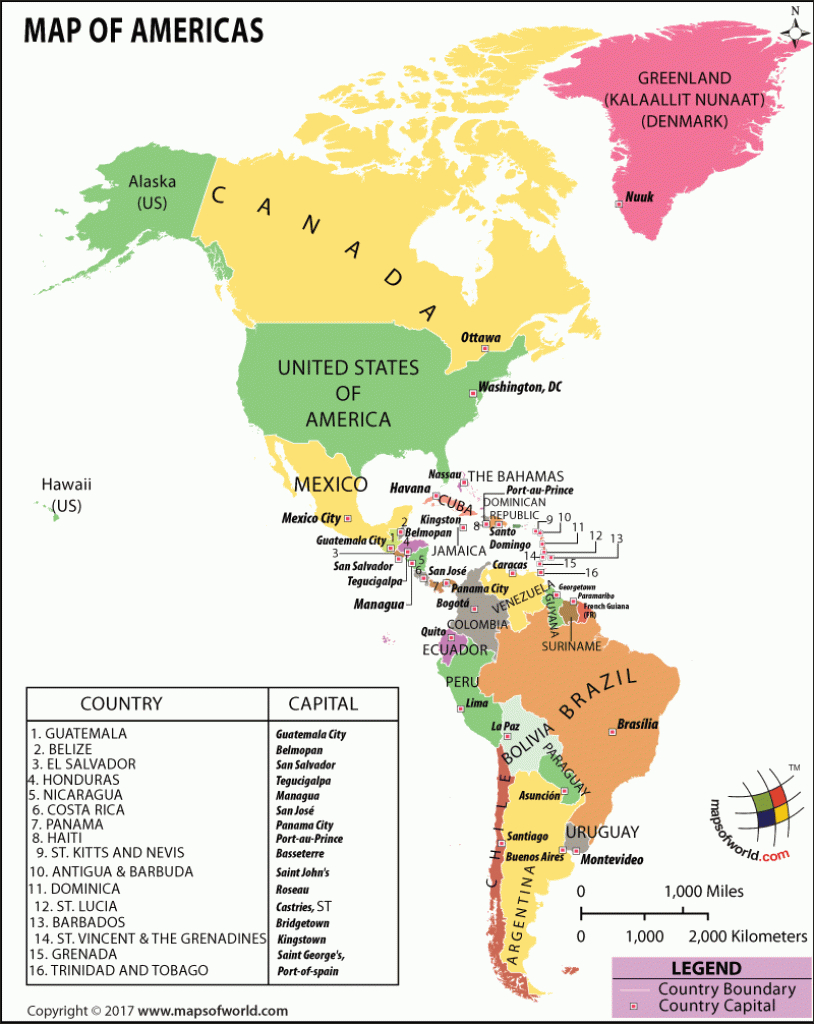 Map Of The Americas #3 | Maps In 2019 | South America Map, America, Map - Printable Map Of The Americas