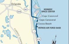 Map Of The Atlantic Coast Through Northern Florida. | Florida A1A - Florida East Coast Beaches Map