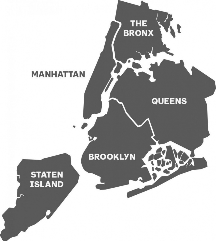 Map Of The Five Boroughs Of New York City And Travel Information - Map Of The 5 Boroughs Printable