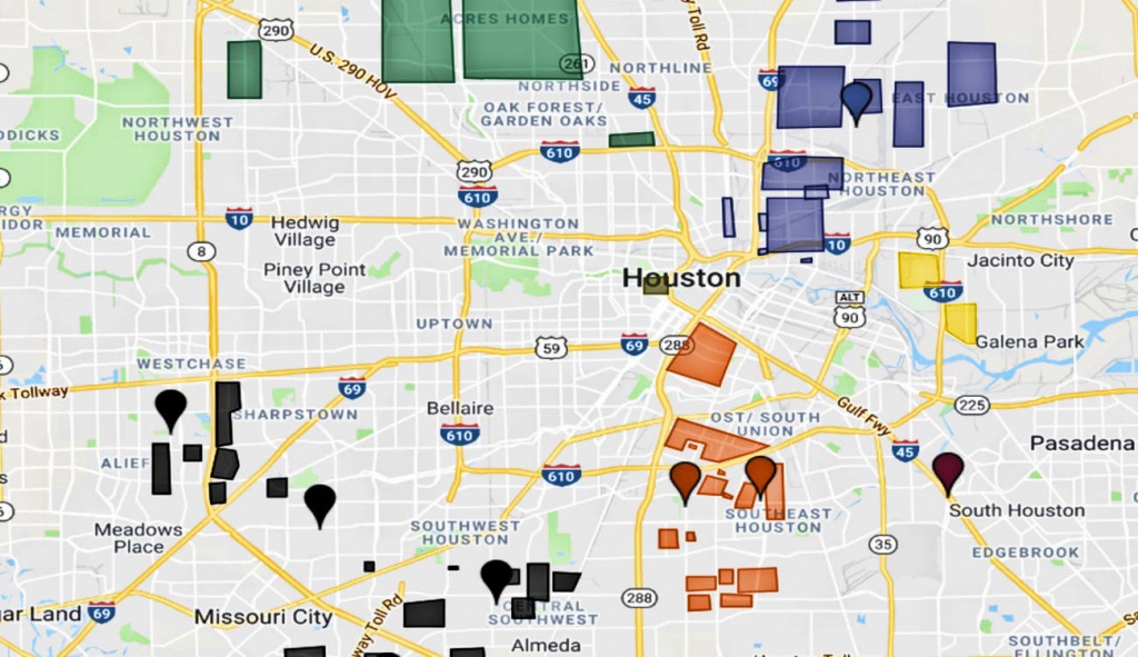 Map Of The Houston Hoods, Gangs Sets, And Ghetto Areas - Show Me Houston Texas On The Map
