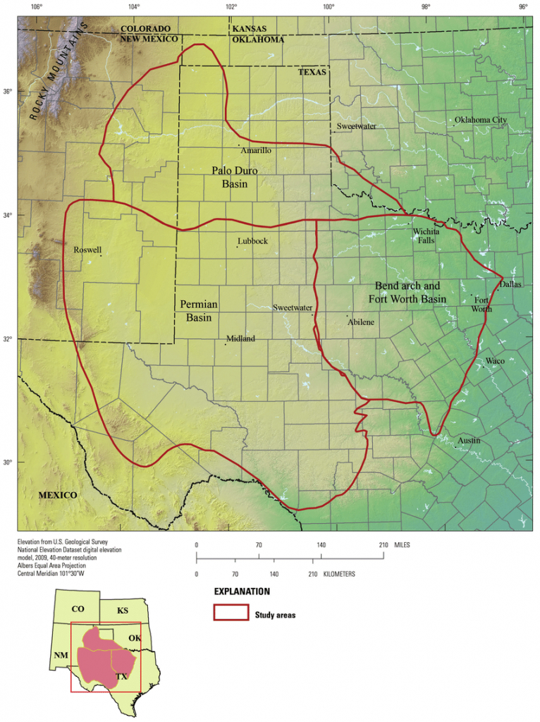 Map Of The Permian And Palo Duro Basins And Bend Arch-Fort Worth - Permian Basin Texas Map