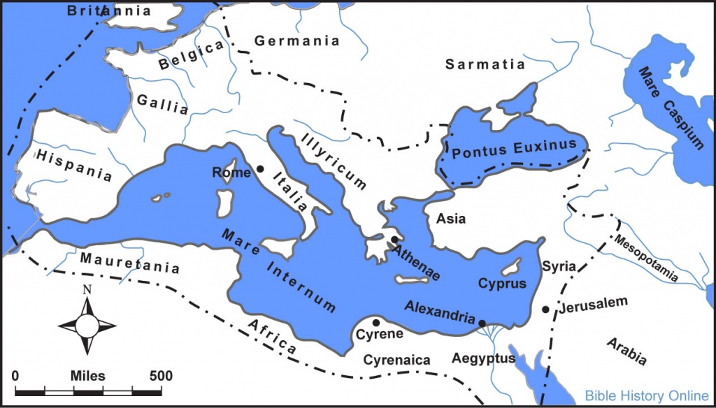 Map Of The Roman Empire In The Time Of Jesus (Bible History Online) - Printable Map Of Ancient Rome
