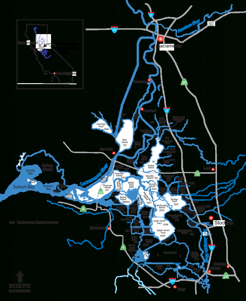 Map Of The Sacramento-San Joaquin Delta - California Delta Map