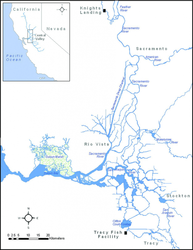 Map Of The Sacramento–San Joaquin Delta Displaying Locations Of The - California Delta Map Download