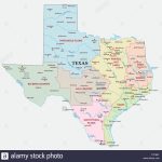 Map Of The Seven Regions In The State Texas Stock Vector Art   Brady Texas Map