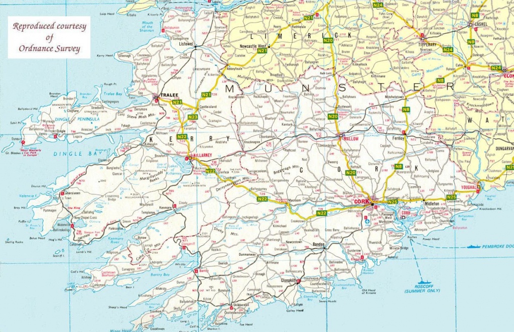 Map Of The South West Of Ireland | Maps | Ireland Travel, Ireland - Cork City Map Printable