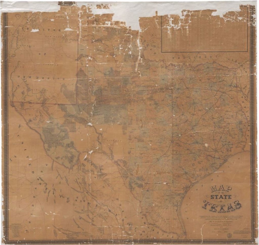 Map Of The State Of Texas, 1879 – Texas General Land Office – Medium - Texas General Land Office Maps
