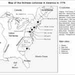 Map Of The Thirteen Colonies With Cities #82171   Printable Map Of The 13 Colonies With Names