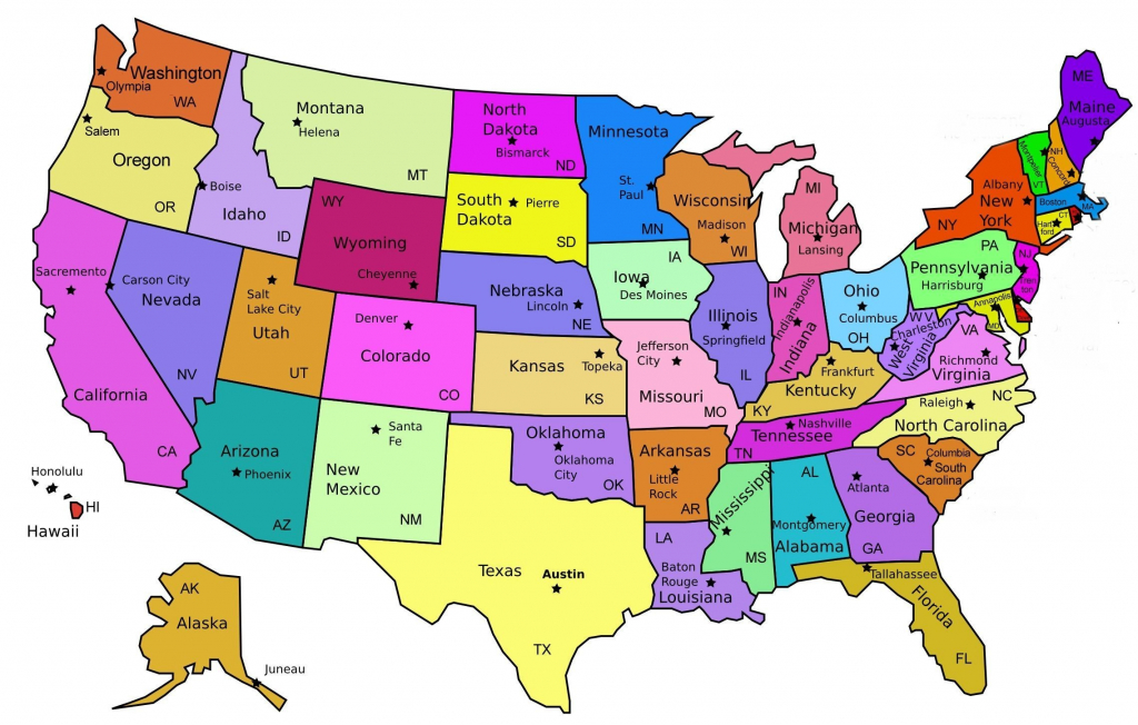 Map Of The Us States Labeled Best A Printable United America With 8 - Map United States Of America Printable