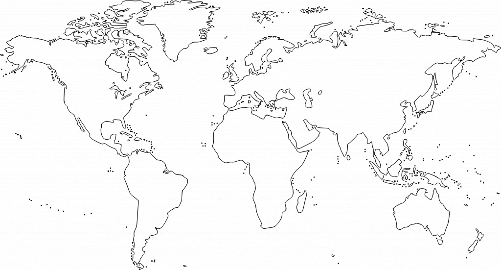 Map Of The World For Kids Black And White And Travel Information - World Map Black White Printable