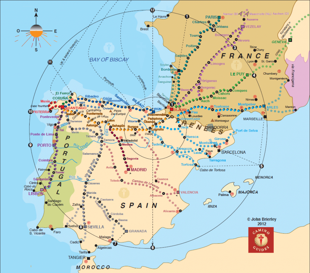 Map Of Trail To Camino | El Camino De Santiago Map | Worth It In - Printable Map Of Camino De Santiago