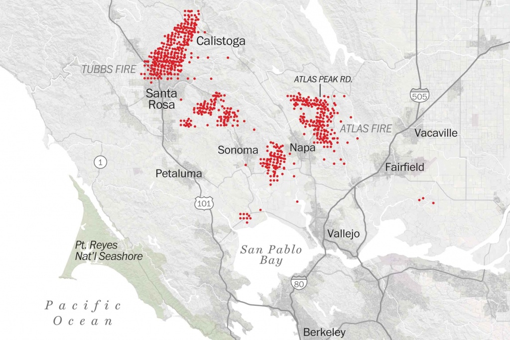 Map Of Tubbs Fire Santa Rosa - Washington Post - California Fire Map 2017