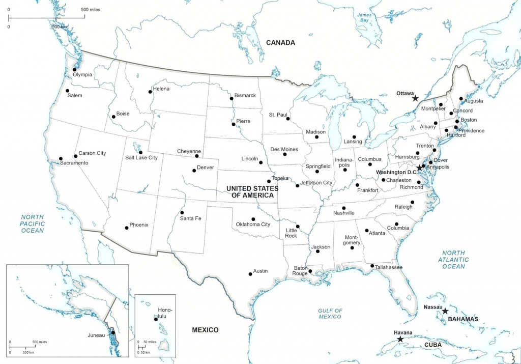 Map Of United States With Major Cities Labeled Significant Us In The - Printable State Maps With Major Cities