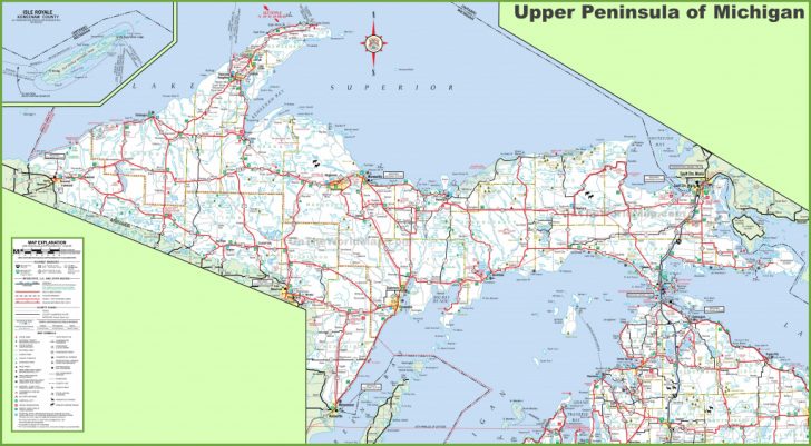 Printable Map Of Upper Peninsula Michigan