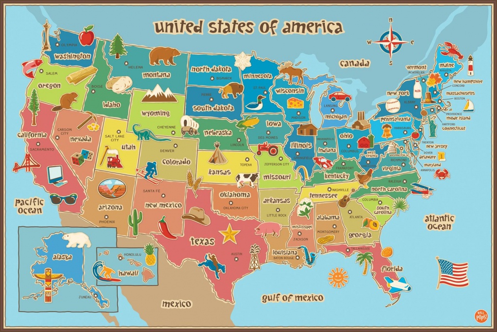 Map Of Usa For Kids Printable Usa Map For Kids | Travel Maps And - Printable Children&amp;amp;#039;s Map Of The United States