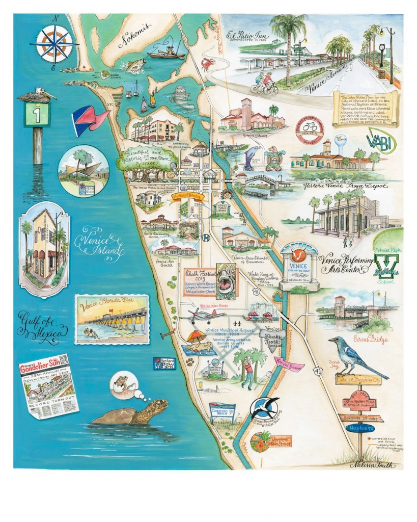 Map Of Venice, Florida &amp;quot;the Island Of Venice&amp;quot; In 2019 | State Of - Longboat Key Florida Map