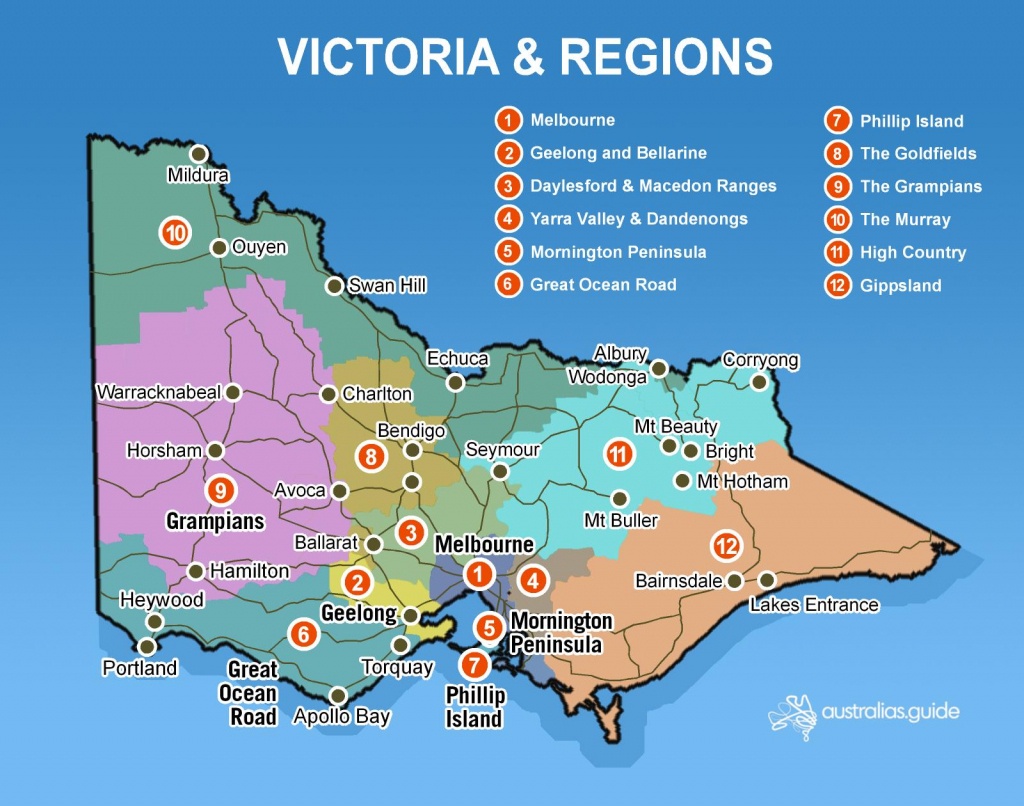 Map Of Victoria | Victoria - Australia&amp;#039;s Guide - Printable Map Of Victoria Australia