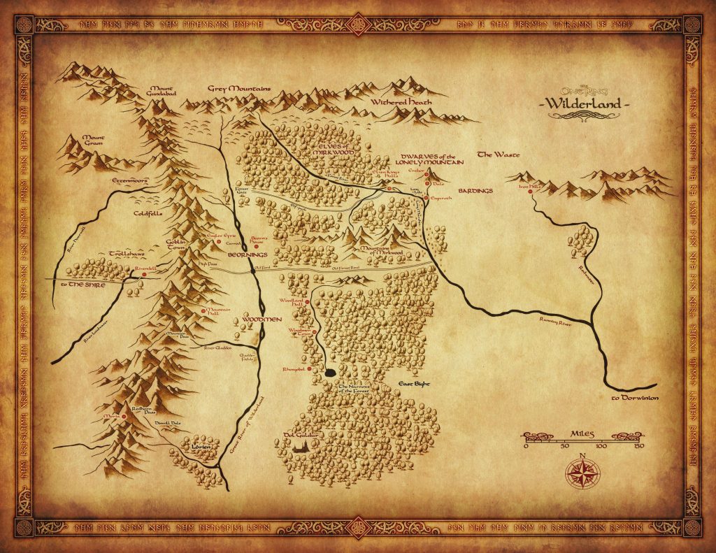 Map Of Wilderland From Cubicle 7 | The One Ring In 2019 | Middle ...