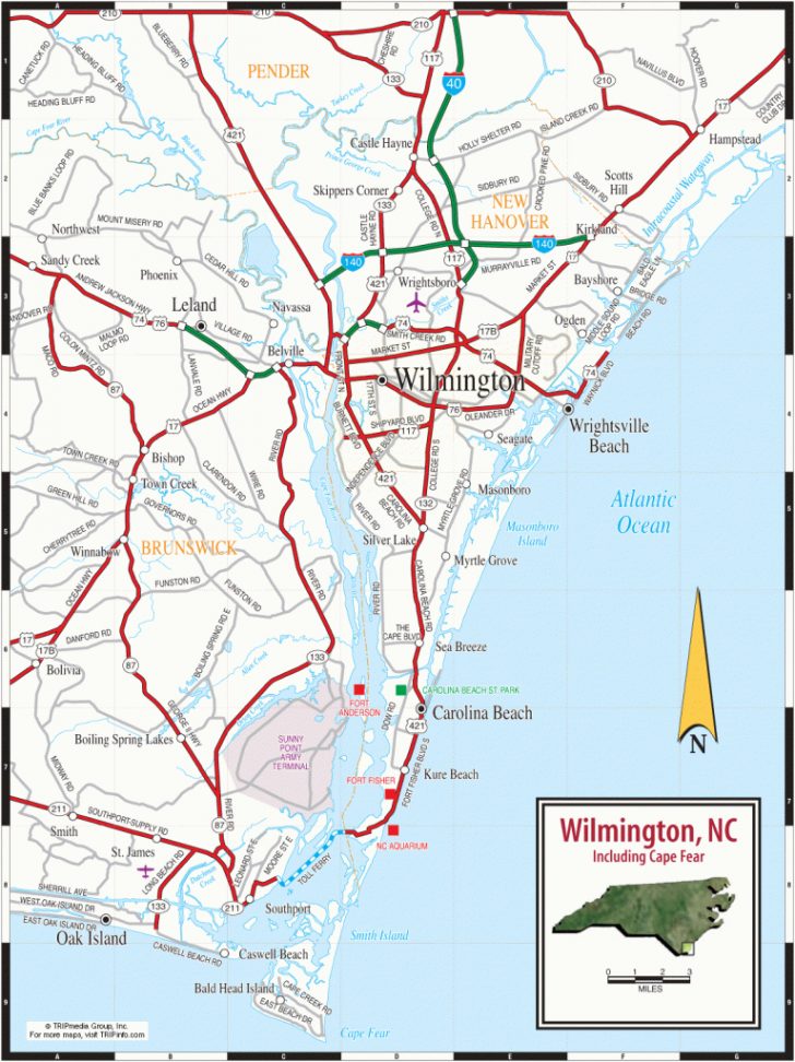 Printable Map Of Wilmington Nc