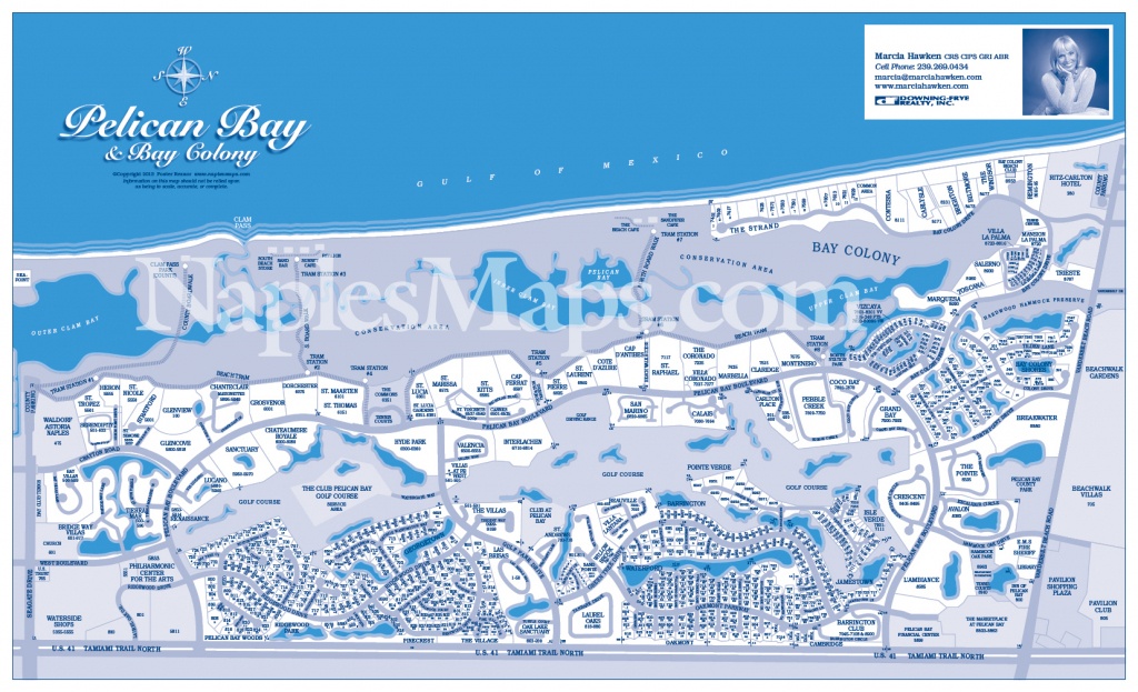 Map Pelican Bay (Customized Sample) Naples Florida - Pelican Bay Florida Map