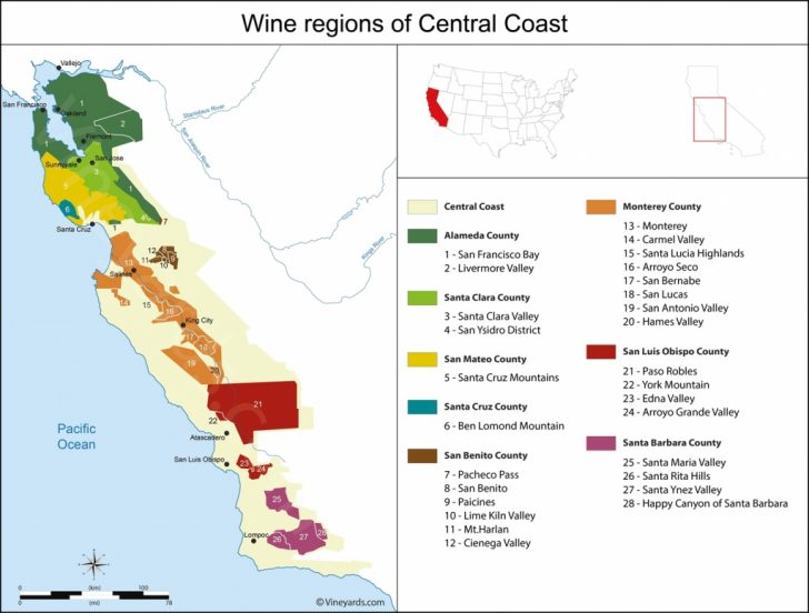 Central California Wineries Map