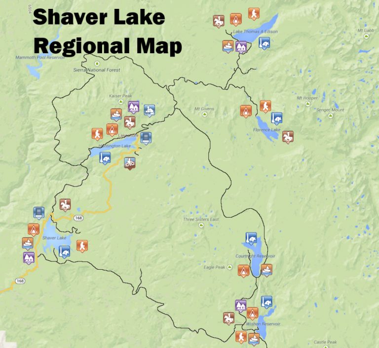 Map – Shaver Lake Visitors Bureau L Promoting California's Best Kept