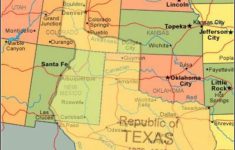 Map Showing Current Usa With The Republic Of Texas Superimposed - Republic Of Texas Map
