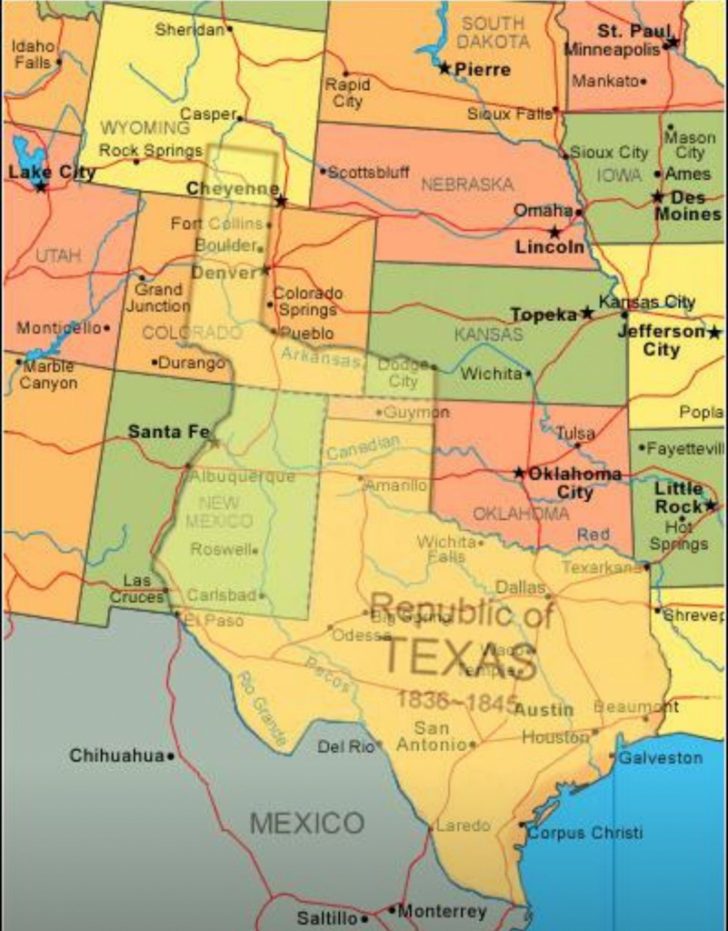 Texas Independence Map