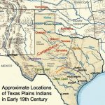 Map Showing The General Location And Dispersal Of Various Native   Texas Indian Tribes Map