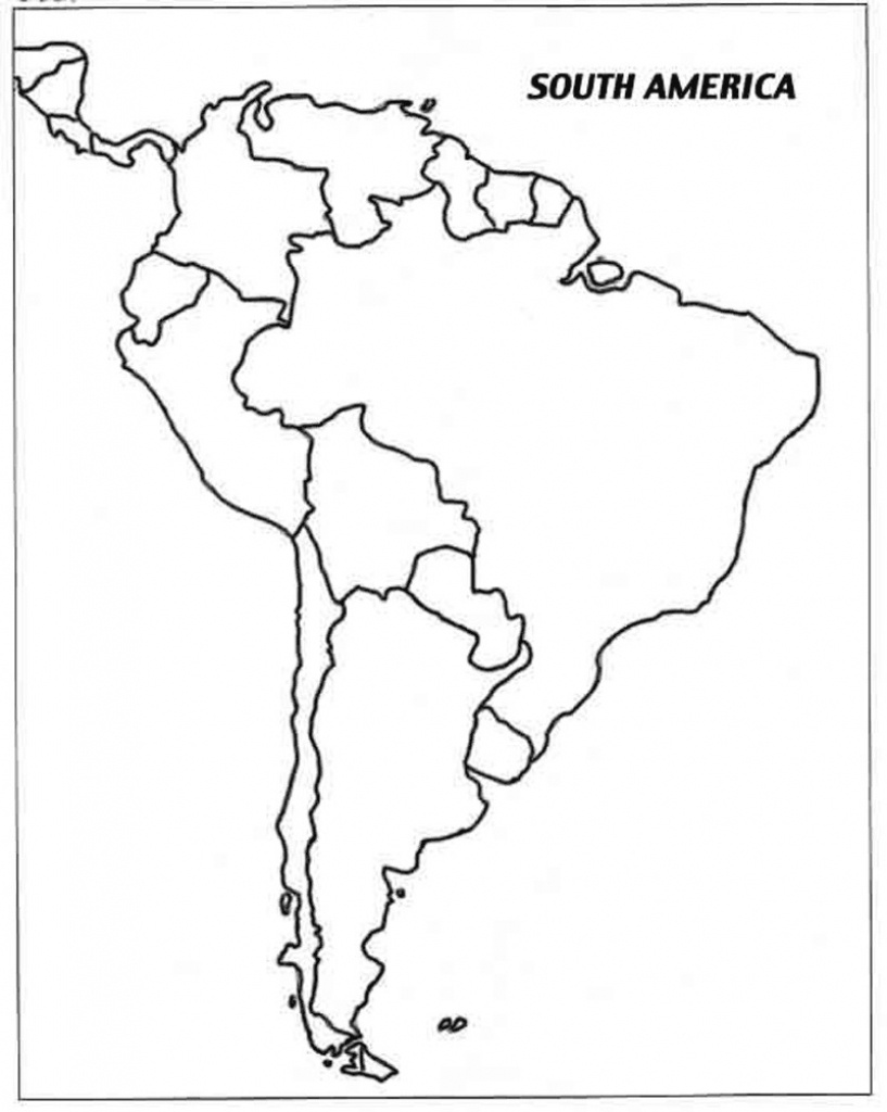 Map South America Blank Printable - Capitalsource - Printable Map Of Latin America