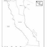 Mapa Para Imprimir De Baja California Mapa De Municipios De Baja   Baja California Norte Map