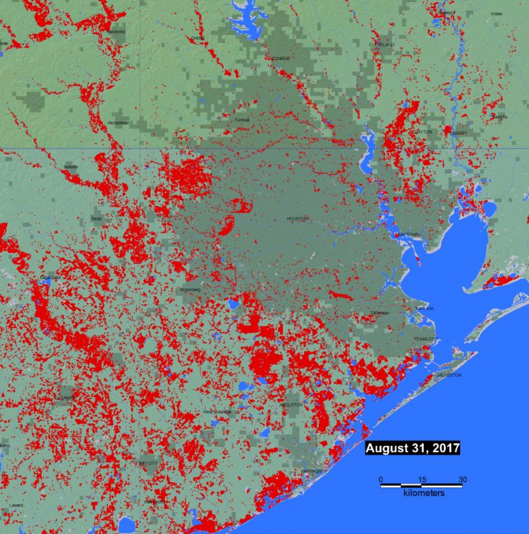 Mapped: Flooding In The Gulf Coast Via Satellite | The Kinder - Conroe ...