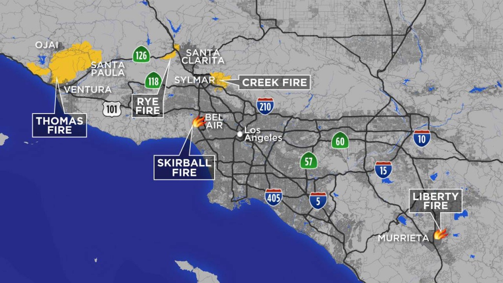 Map Of Current Fires In Southern California Printable Maps