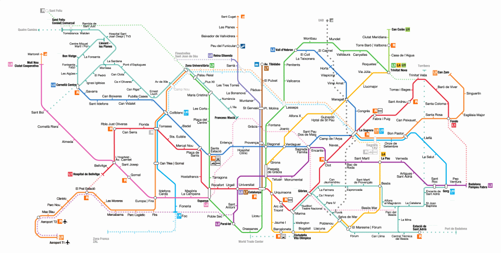 Maps | Barcelona Metro 2019 - Metro Map Barcelona Printable