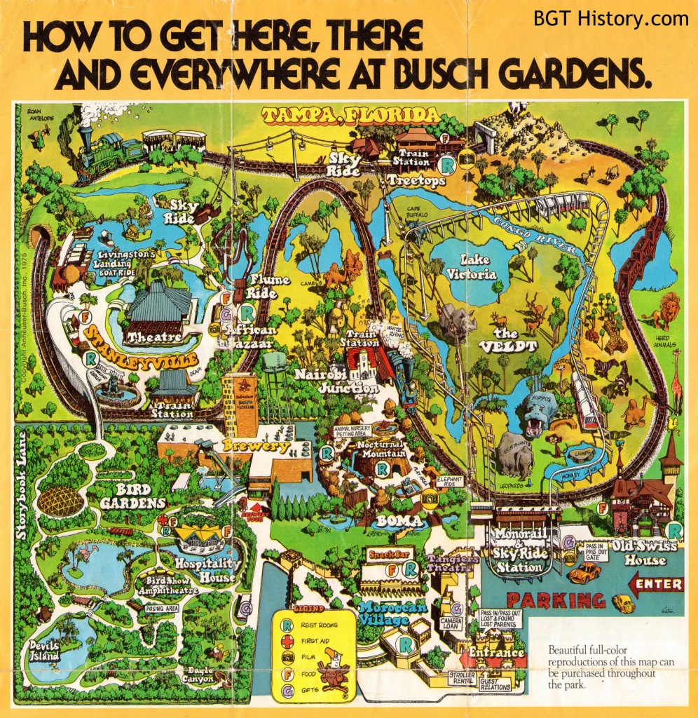 Maps - Bgt History - Busch Gardens Tampa History - Bush Garden Florida Map