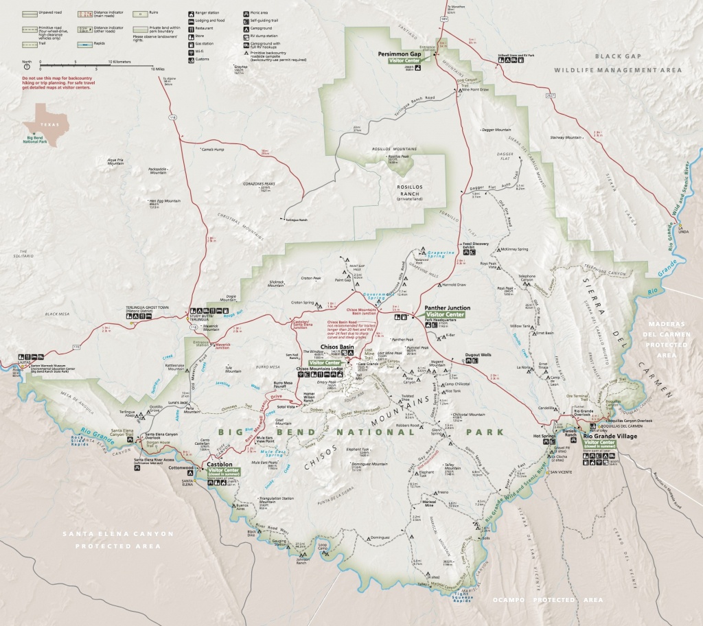 Maps - Big Bend National Park (U.s. National Park Service) - Florida Caverns State Park Map