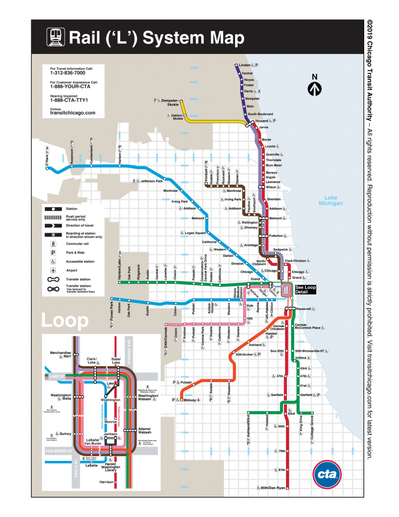 Maps - Cta - Chicago Loop Map Printable