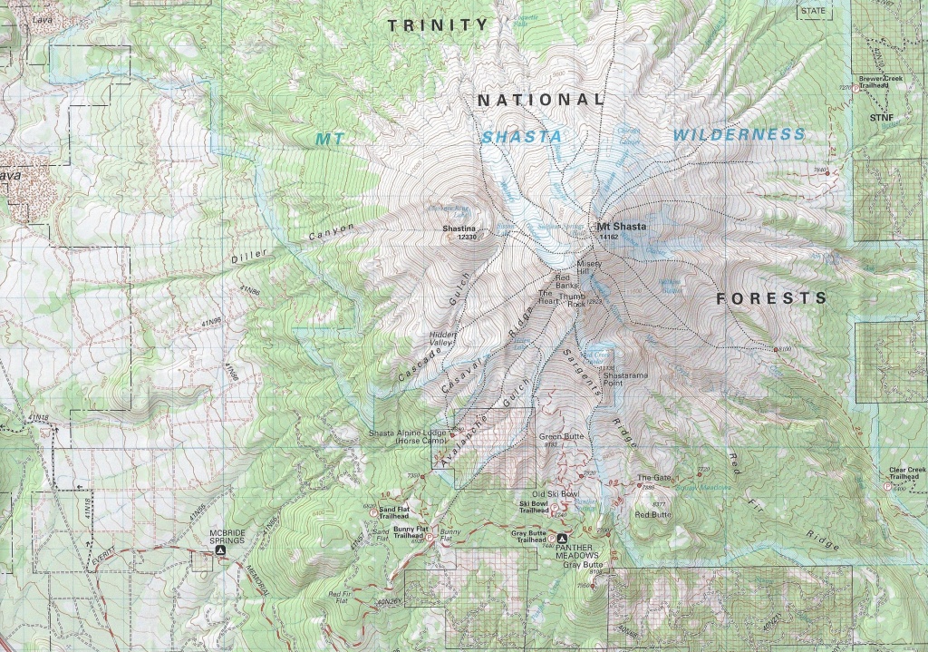 Maps | Hike Mt. Shasta - Mount Shasta California Map