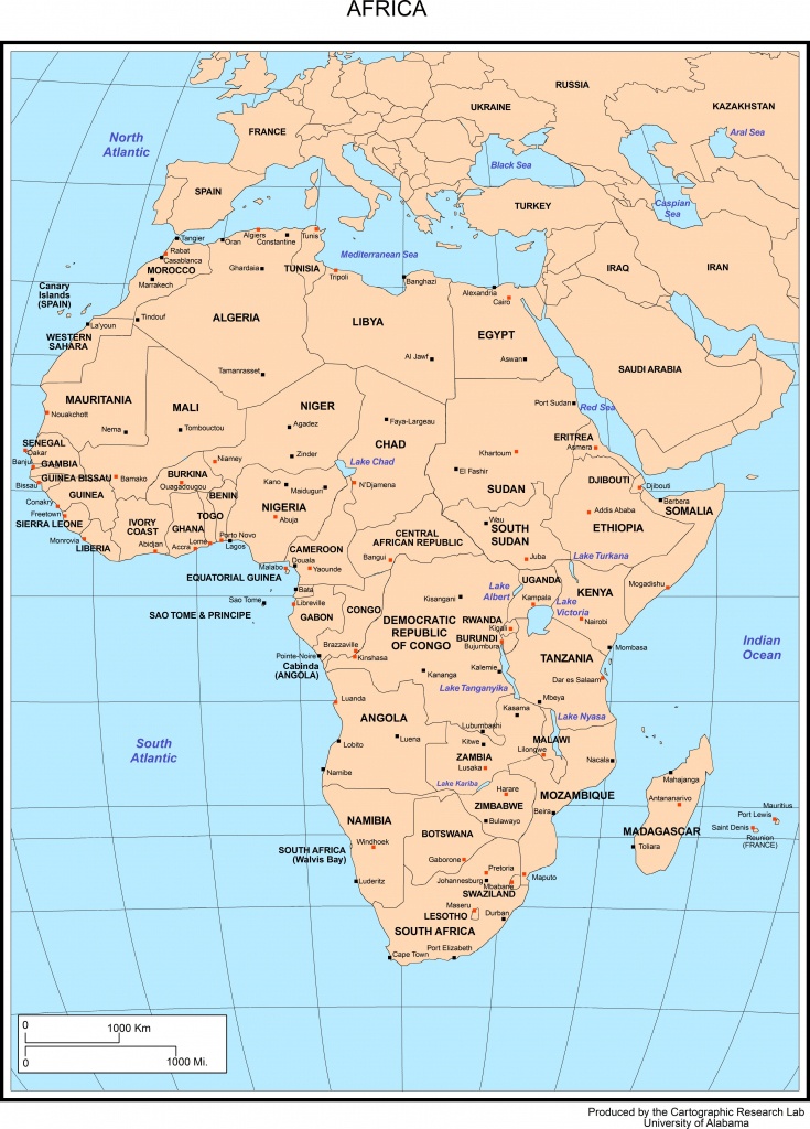 Maps Of Africa - Free Printable Political Map Of Africa