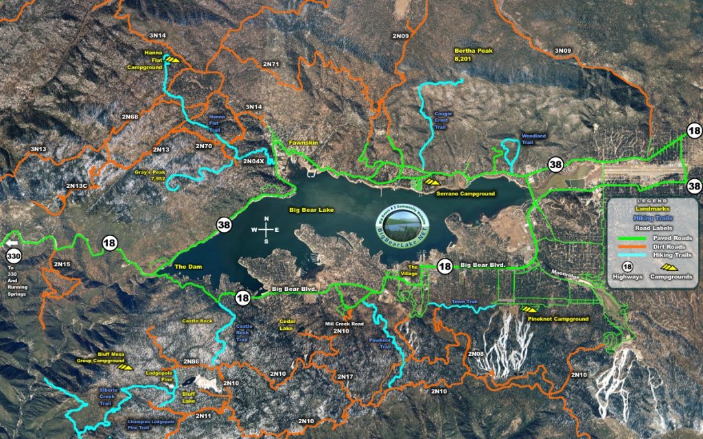 Big Bear Visitor Center 2024 Map - Siana Dorothea