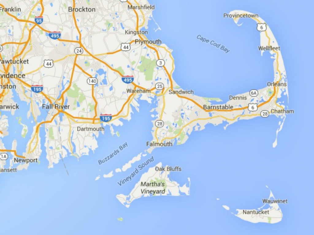 Maps Of Cape Cod, Martha&amp;#039;s Vineyard, And Nantucket - Printable Map Of Cape Cod Ma