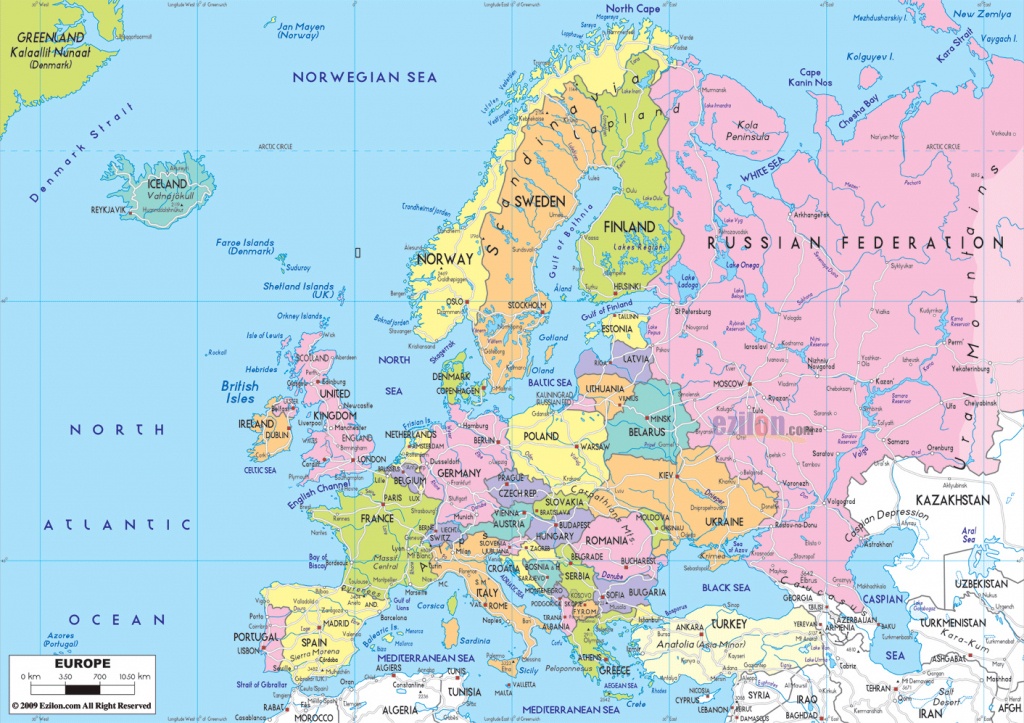 Maps Of Europe | Map Of Europe In English | Political - Europe Map With Cities Printable