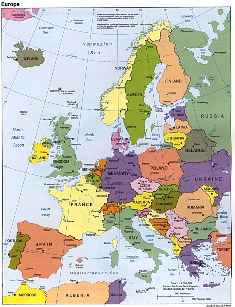Maps Of Europe | Map Of Europe In English | Political - Printable Map Of Europe With Major Cities