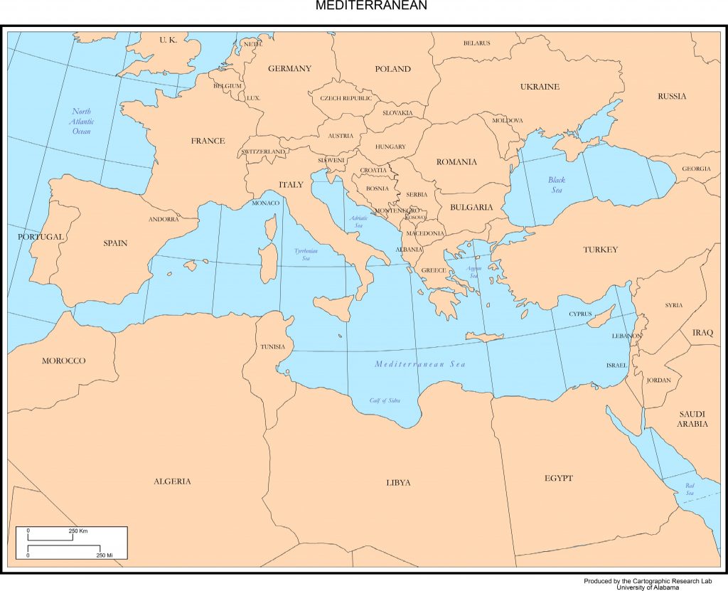 Maps Of Europe - Mediterranean Map Printable | Printable Maps