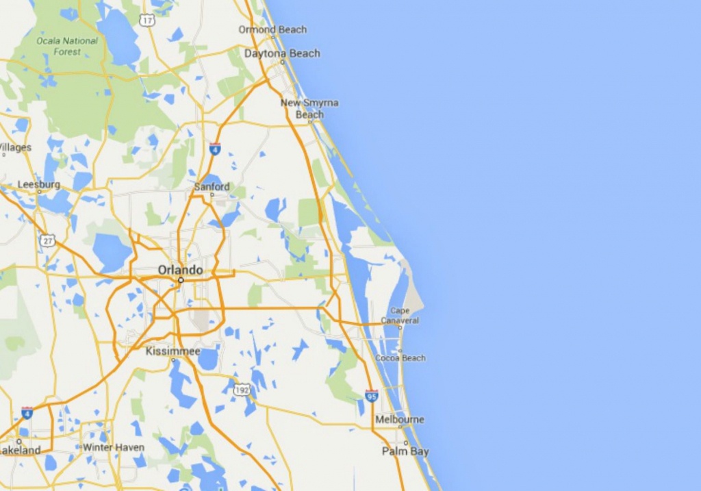 Maps Of Florida: Orlando, Tampa, Miami, Keys, And More - Google Maps Melbourne Florida